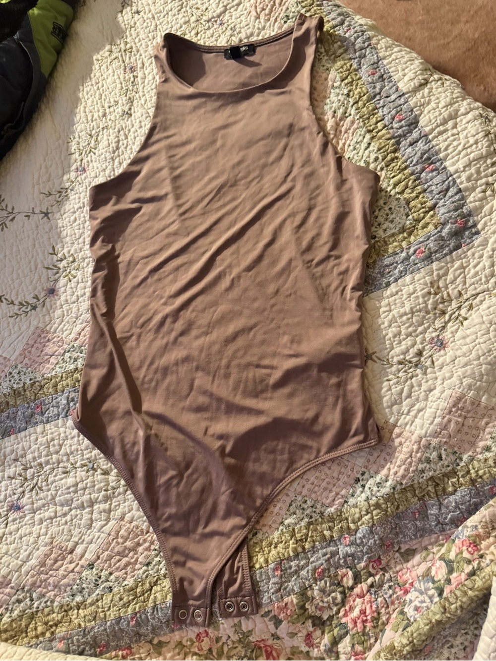 Express Taupe Sleeveless Bodysuit